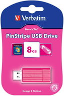 Verbatim Store 'n' Go PinStripe 8GB hot pink - Flash Drive