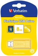 Verbatim Store 'n' Go PinStripe 8GB sunkissed yellow - Flash Drive