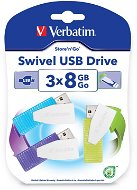 Verbatim Store 'n' go Swivel 3x 8GB Multi Pack - USB kľúč