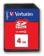 Verbatim Secure Digital 4GB SDHC Class 4 - Speicherkarte