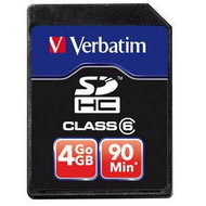 Verbatim Secure Digital 4GB HD Video SDHC 90 min Class 6 - Memory Card