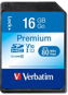 VERBATIM Premium SDHC 16 GB UHS-I V10 U1 - Speicherkarte