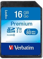 Memóriakártya VERBATIM Premium SDHC 16GB UHS-I V10 U1 - Paměťová karta