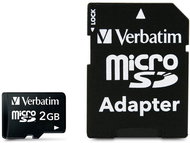 Verbatim Micro Secure Digital (Micro SD) 2GB + SD adapter - Memory Card