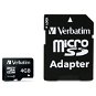 Verbatim MicroSD 4GB SDHC Class 4 + SD adapter - Memory Card