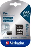Verbatim MicroSDXC 256 GB Pro + SD adaptér - Pamäťová karta