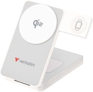 VERBATIM Charge 'n' Go 3v1 Qi2 Power Bank 10000 mAh bílá - Power Bank