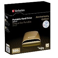 Verbatim 2.5" Portable USB Gold Anniversary Edition HDD 500GB - External Hard Drive