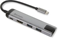 VERBATIM USB-C Multiport HUB USB 3.1 GEN 1/ 2x USB 3.0/ HDMI/ RJ45 - Port Replicator