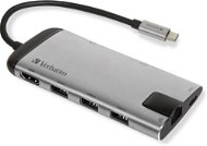 Port Replicator VERBATIM USB-C Multiport HUB USB 3.1 GEN 1/ 3x USB  3.0/ HDMI/ SDHC/ microSDHC/ RJ45 - Replikátor portů