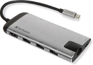 VERBATIM USB-C Multiport HUB USB 3.1 GEN 1 / 3 x USB 3.0 / HDMI / SDHC / microSDHC / RJ45 - Port-Replikator