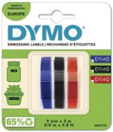 Dymo 3D páska, MIX - černá, modrá, červená, 1 blistr / 3 ks, 9 mm × 3 m - TZ páska