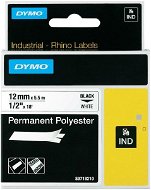 DYMO permanentní polyesterová páska Rhino D1 12 mm × 5,5 m, černá na bílé - TZ Tape 