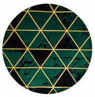 Dywany Łuszczów Kusový koberec Emerald 1020 green and gold kruh 200 × 200 (průměr) kruh - Koberec