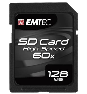 EMTEC Secure Digital 128MB High Speed 60x - Memory Card - Main image