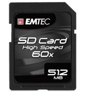 EMTEC Secure Digital 512MB High Speed 60x - Memory Card