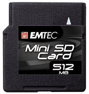 Paměťová karta Mini Secure Digital EMTEC 512MB - Speicherkarte