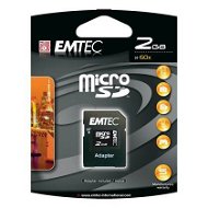 EMTEC Micro SD 2GB + SD adapter - Memory Card