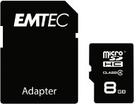  EMTEC Micro 8GB SDHC + SD Adapter  - Memory Card