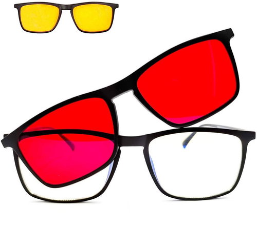 Daklos 3-in-1 computer goggles against 100% blue and green light - Computer Glasses - Main image