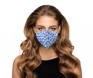 10× Český respirátor FFP2 - Modré kytky - Respirátor