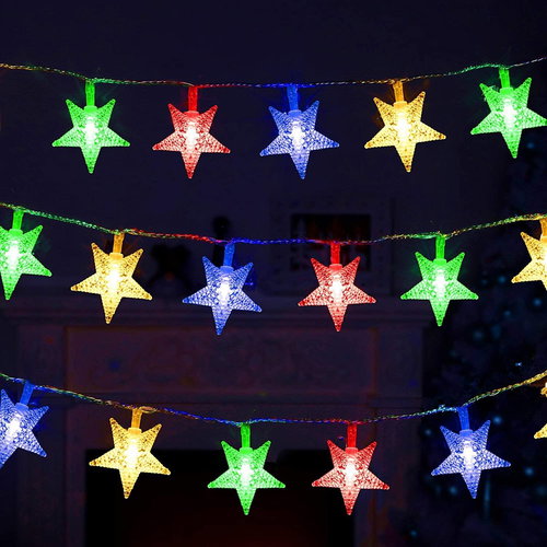 X-Site LED star light chain XX005 5 m IP20 colour - Light Chain - Main image