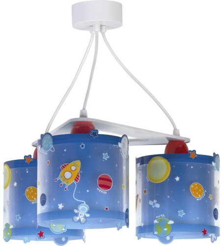 Dalber D-41344 - Children's Chandelier PLANeTS 3xE27/60W/230V - Chandelier - Main image