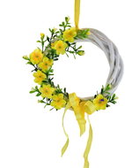 Dommio Proutěný věneček 15 cm, žlutý - Easter Decoration