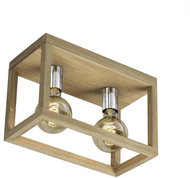 Ceiling Light KAGO, 2xE27/60W/230V, Matte Oak - Ceiling Light