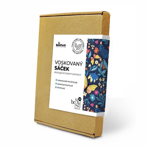 BEEPACK Waxed bag Night forest, M - Food Storage Bag - Main image