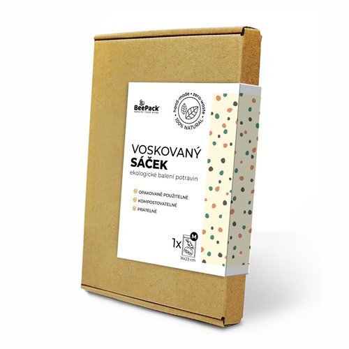 BEEPACK Waxed bag Dots, M - Food Storage Bag - Main image