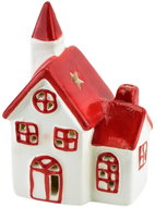 DOMMIO Christmas decoration - little church with LED light, 12 cm - Christmas Decoration