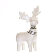 DOMMIO Christmas decoration - white porcelain reindeer, 15,5 cm - Christmas Decoration