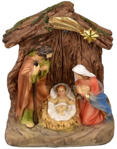 Dommio Betlém s LED osvětlením 14 × 11 cm - Vánoční dekorace - Main image