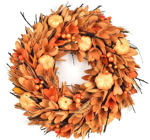 DOMMIO Autumn wreath - with pumpkins, 35 cm - Wreath - Main image