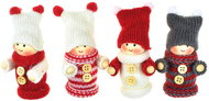 DOMMIO Pletené panenky s čepičkou 4 ks, 9 cm - Christmas Ornaments