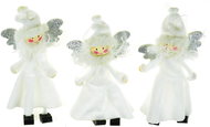 DOMMIO Christmas ornaments - white angels with cap, 10 cm, 3 pcs - Christmas Ornaments