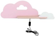 LED Children's wall lamp with shelf CLOUD LED/5W/230V pink/white - Wall Lamp