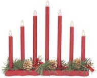 Markslöjd 704018 - LED Christmas candle holder HOL 7xE10/0,06W/230V red - Electric Christmas Candlestick