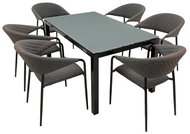 DOPPLER Garden furniture set SALERNO MELIA LIKATEX 6+1 - Garden Furniture