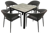 DOPPLER Garden furniture set BERGAMO 90 × 90 MELIA LIKATEX 4+1 - Garden Furniture