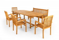 DOPPLER Garden furniture set TAMAN 9 FSC® large 4+1+1 - Garden Furniture