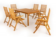DOPPLER Garden furniture set TAMAN 150 × 100 NORFOLK FSC® 6+1 - Garden Furniture