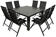 DOPPLER Garden furniture set PRATO EXPERT 8+1 - black - Garden Furniture