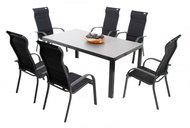 DOPPLER Garden furniture set LUNA MIAMI grey 6+1 - Garden Furniture