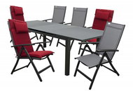 DOPPLER Set of garden furniture FIRENZE ACTIVE grey 6+1 - Garden Furniture