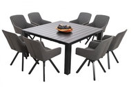 DOPPLER Luxury garden set PRATO PARIS swivel grey 8+1 - Garden Furniture