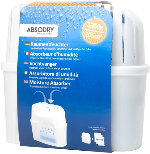 Absodry by Torrbollen Maxi moisture absorber for rooms up to 105 m3, 1350 g - Dehumidifier - Main image
