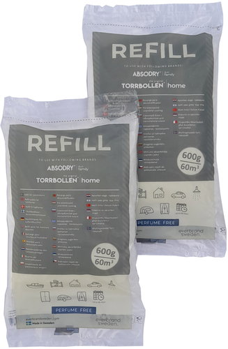 Absodry by Torrbollen replacement bags for Absodry Duo Family Bag 6, 2 × 600 g - Replacement Refill for Device - Main image