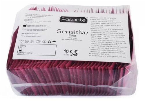 Pasante Condoms Sensitive Feel 72pcs - Condoms - Main image